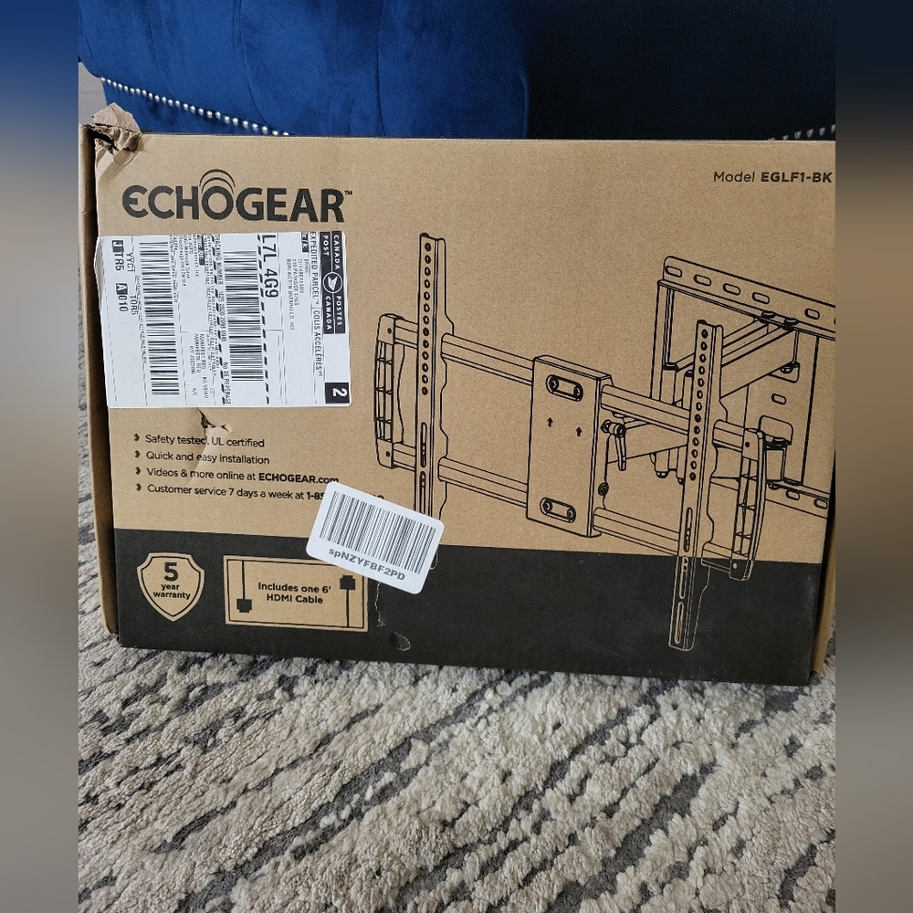 New, Echogear FullMotion TV mount